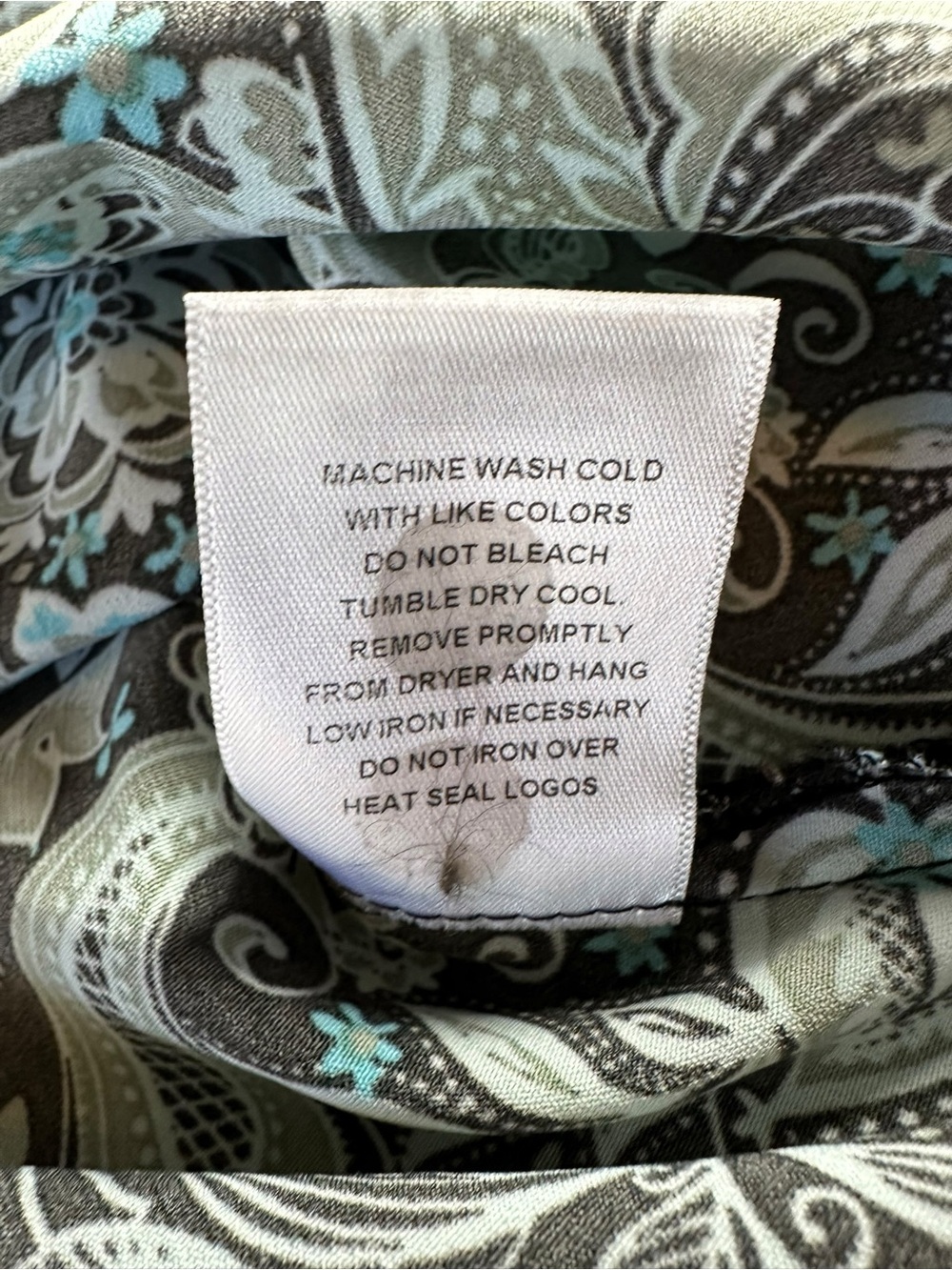 Butter-Soft Black Green Paisley Short Sleeve V-Neck Scrub Top XL - Picture 10 of 10